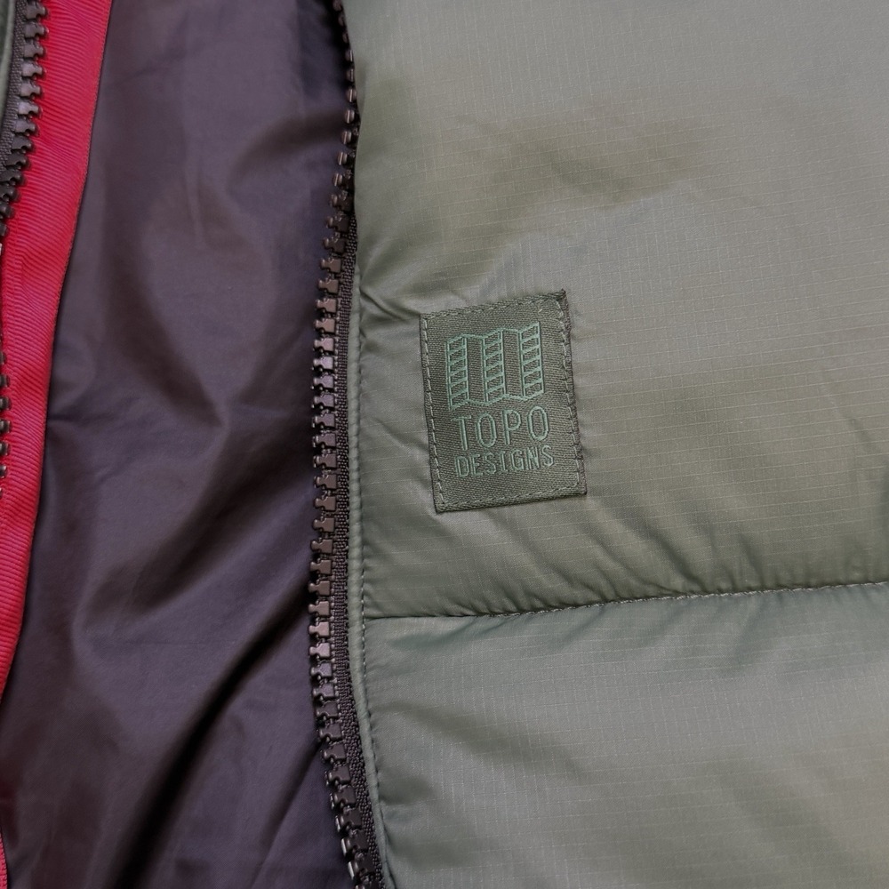TOPO Designs Mountain Puffer Vest Forest Green Insulted Men's XL Gorpcore - Picture 5 of 5